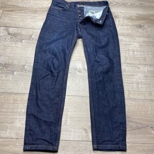 ASKET Jeans The Raw Denim Mens 31/30 Blue Organic Cotton Japanese Fabric Italy